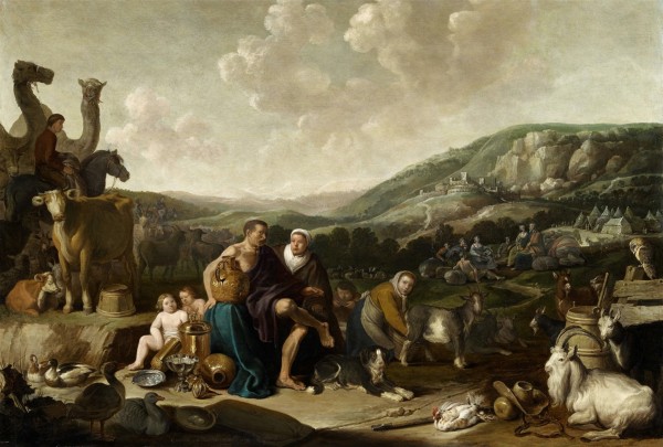 Landscape with Jacob and Rachel by Cornelis Saftleven